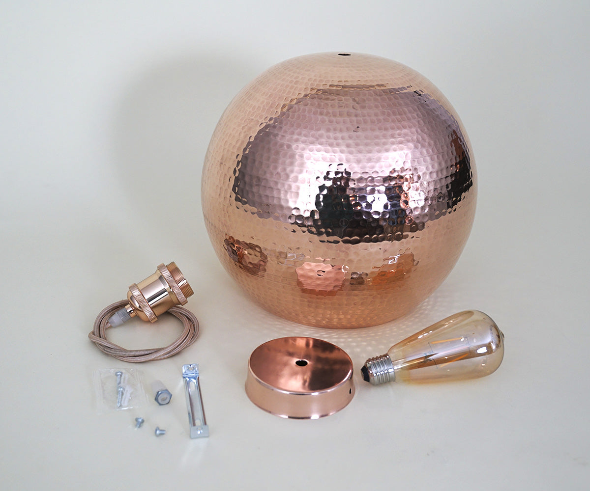 Premium Lámpara En Cobre Diseño Orbe