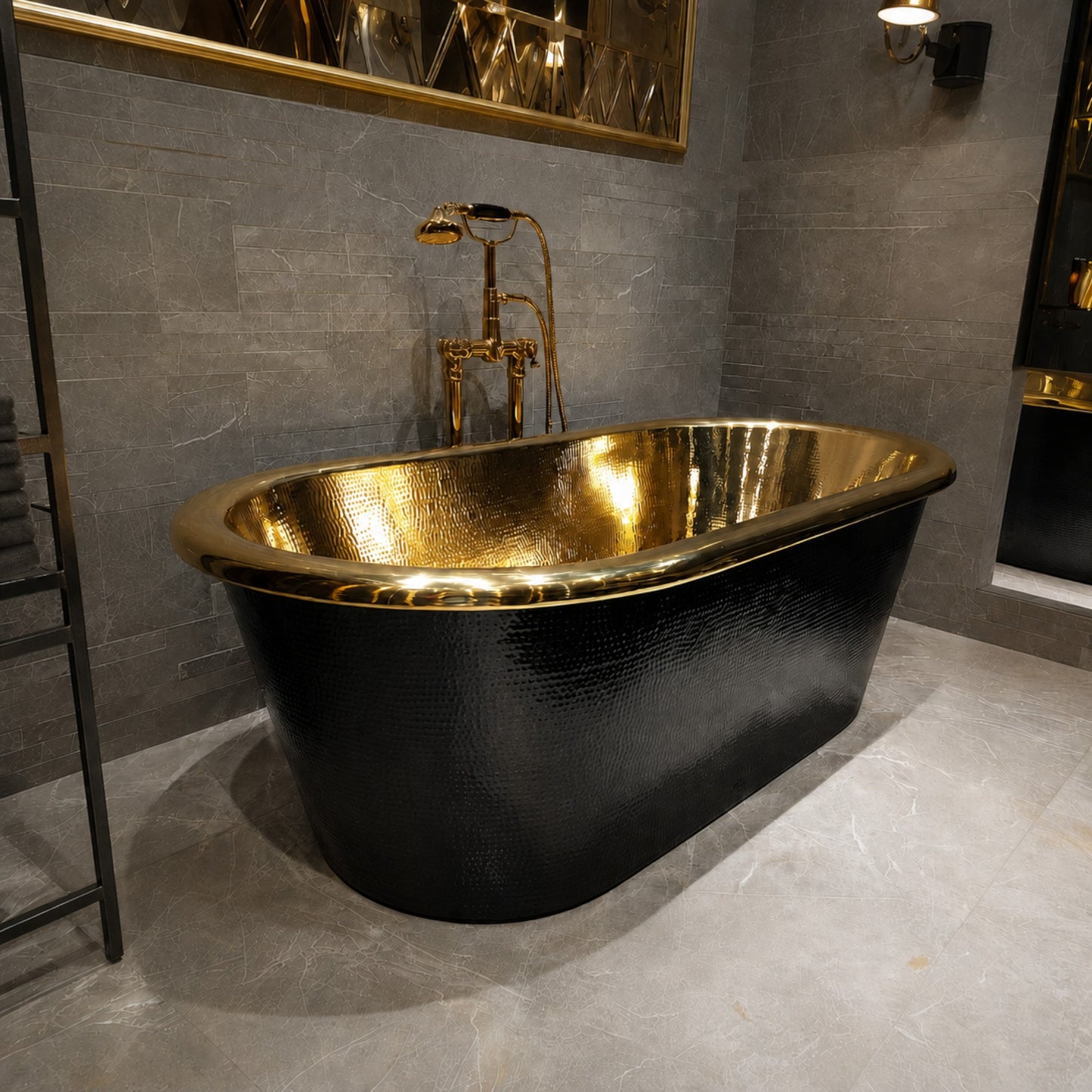 Premium Tina de Baño Luxury en Latón Diseño Noirdore