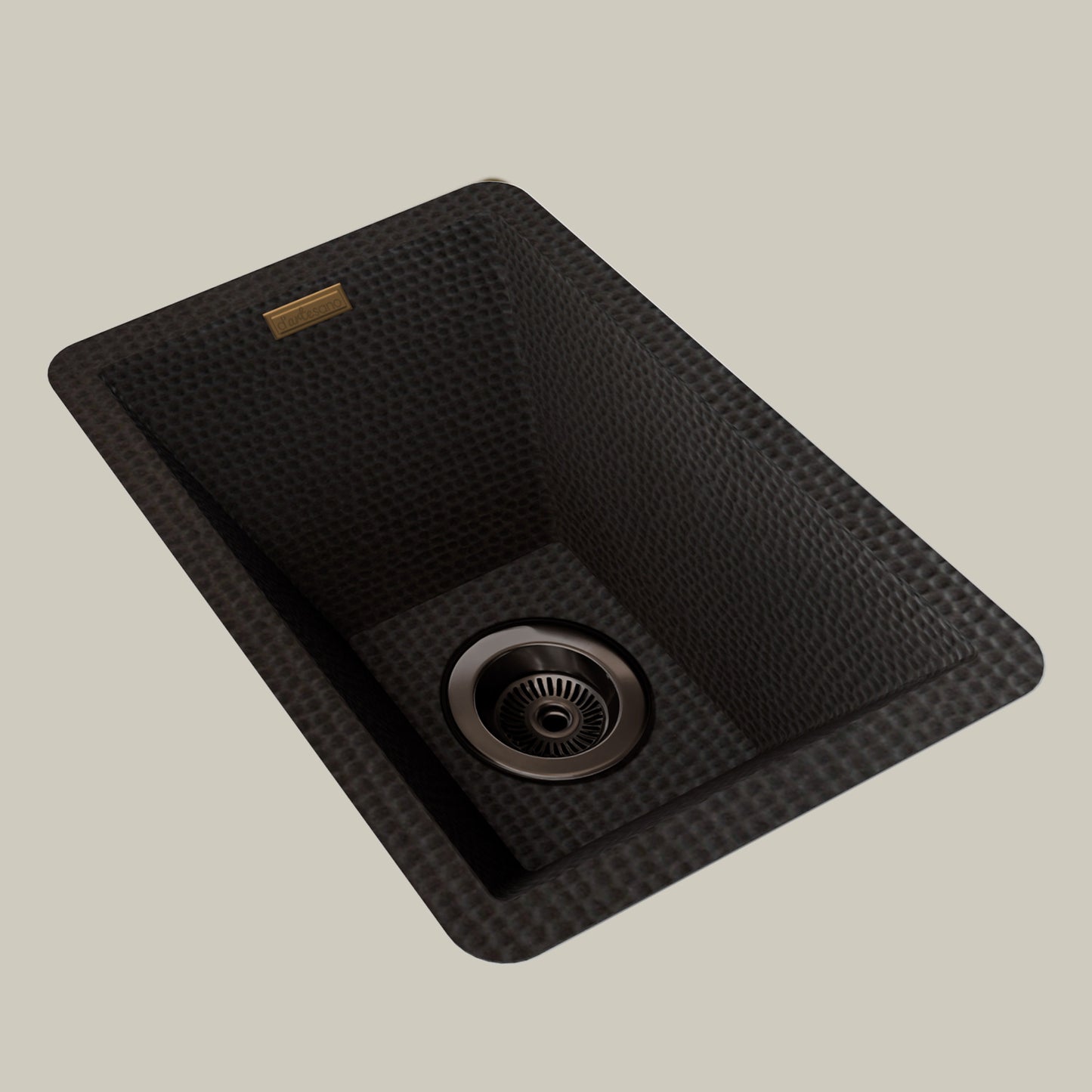 Premium Tarja Rectangular para Barra en Cobre