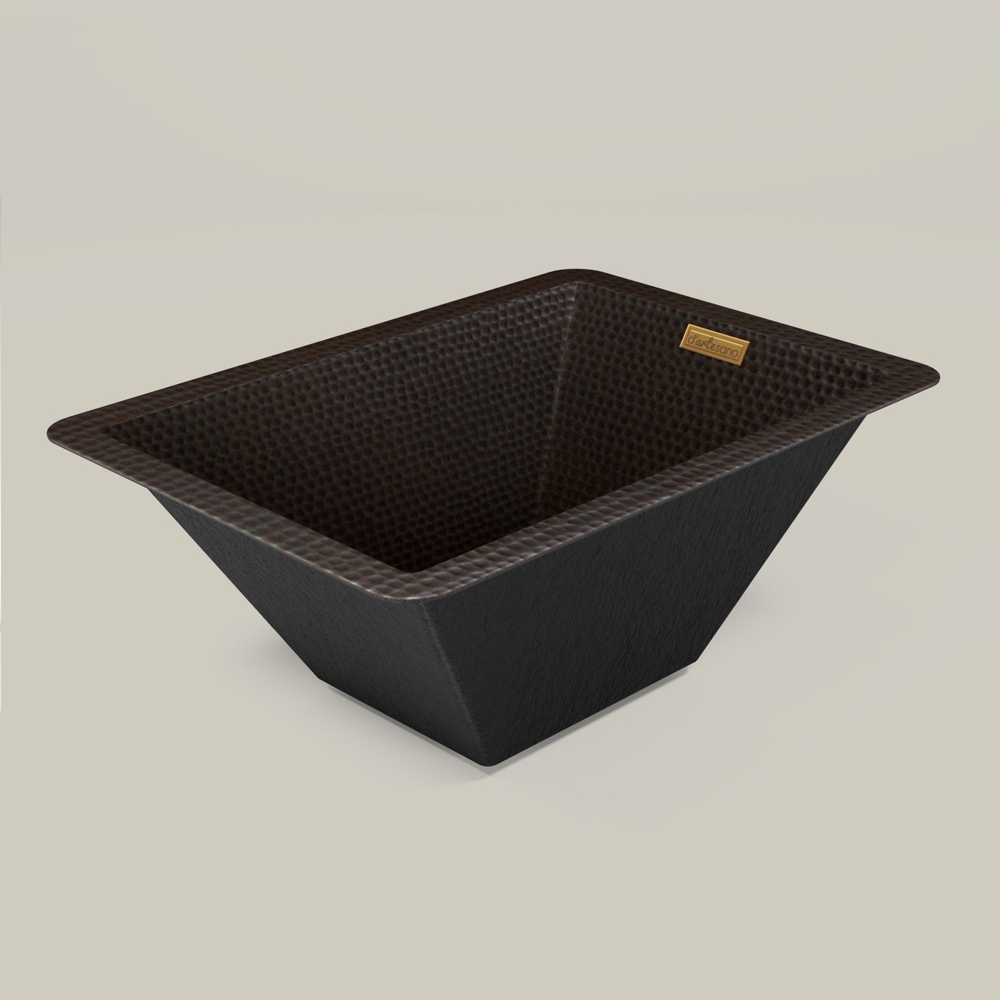 Premium Tarja Rectangular para Barra en Cobre