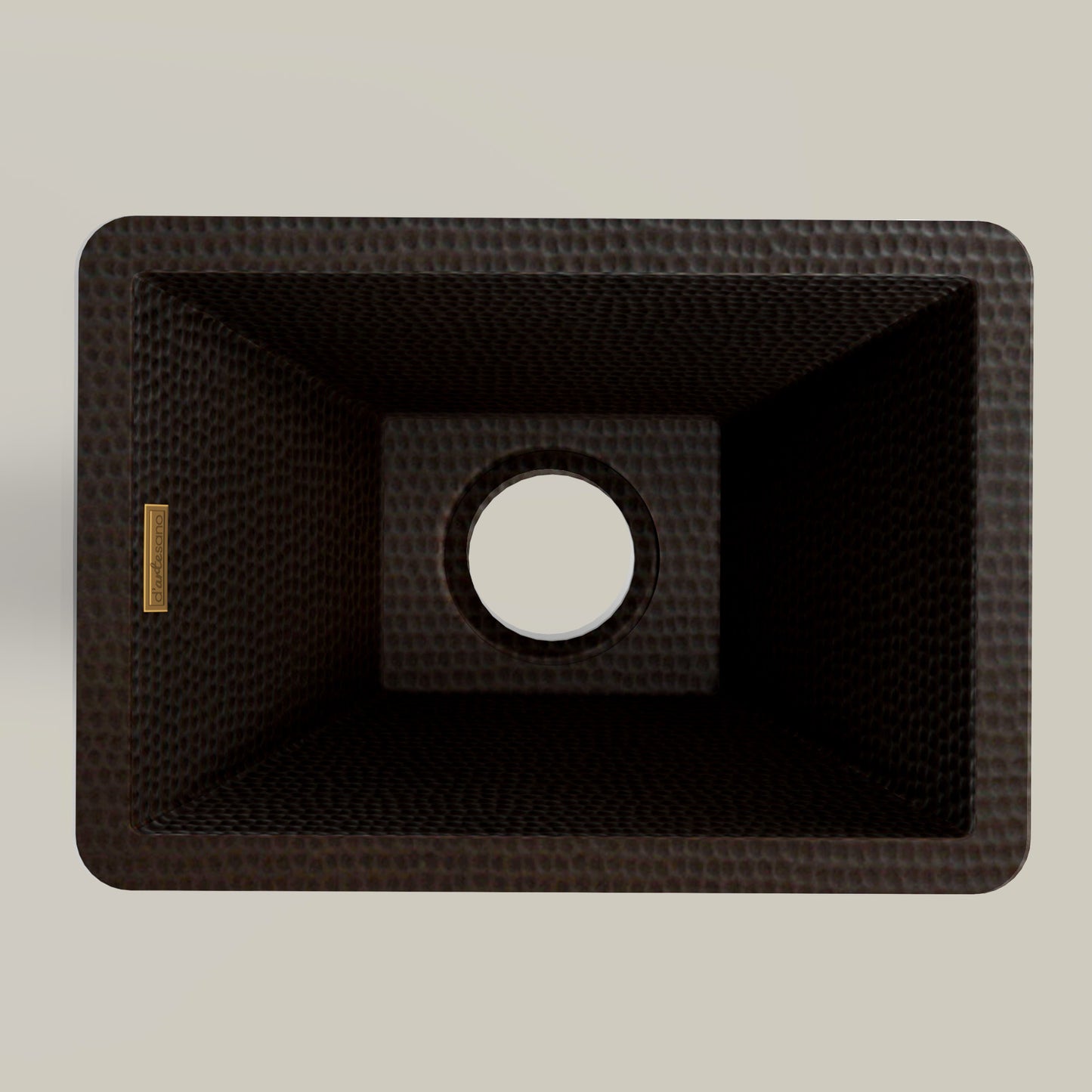 Premium Tarja Rectangular para Barra en Cobre