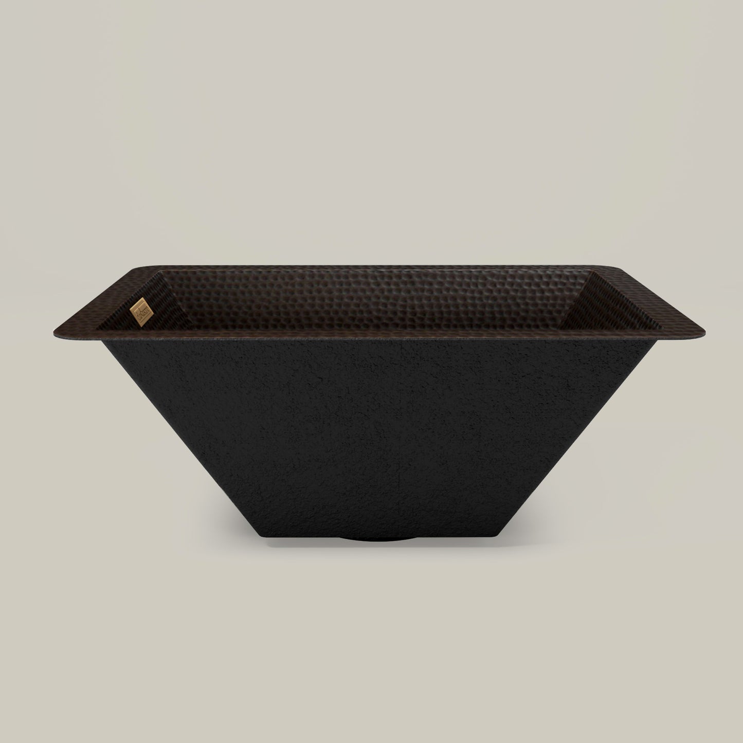 Premium Tarja Rectangular para Barra en Cobre