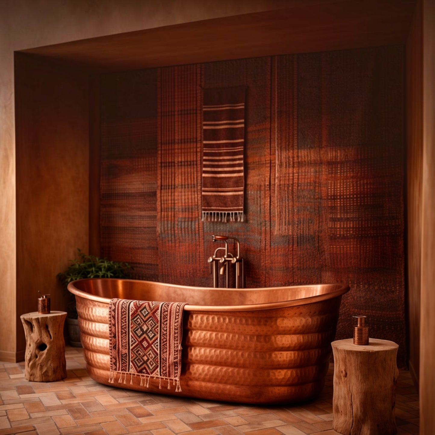 Premium Tina de Baño Luxury en Cobre Diseño Zenara