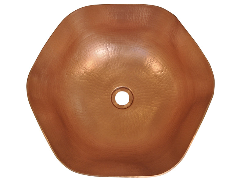 Lavabo Vessel Hexagonal en Cobre