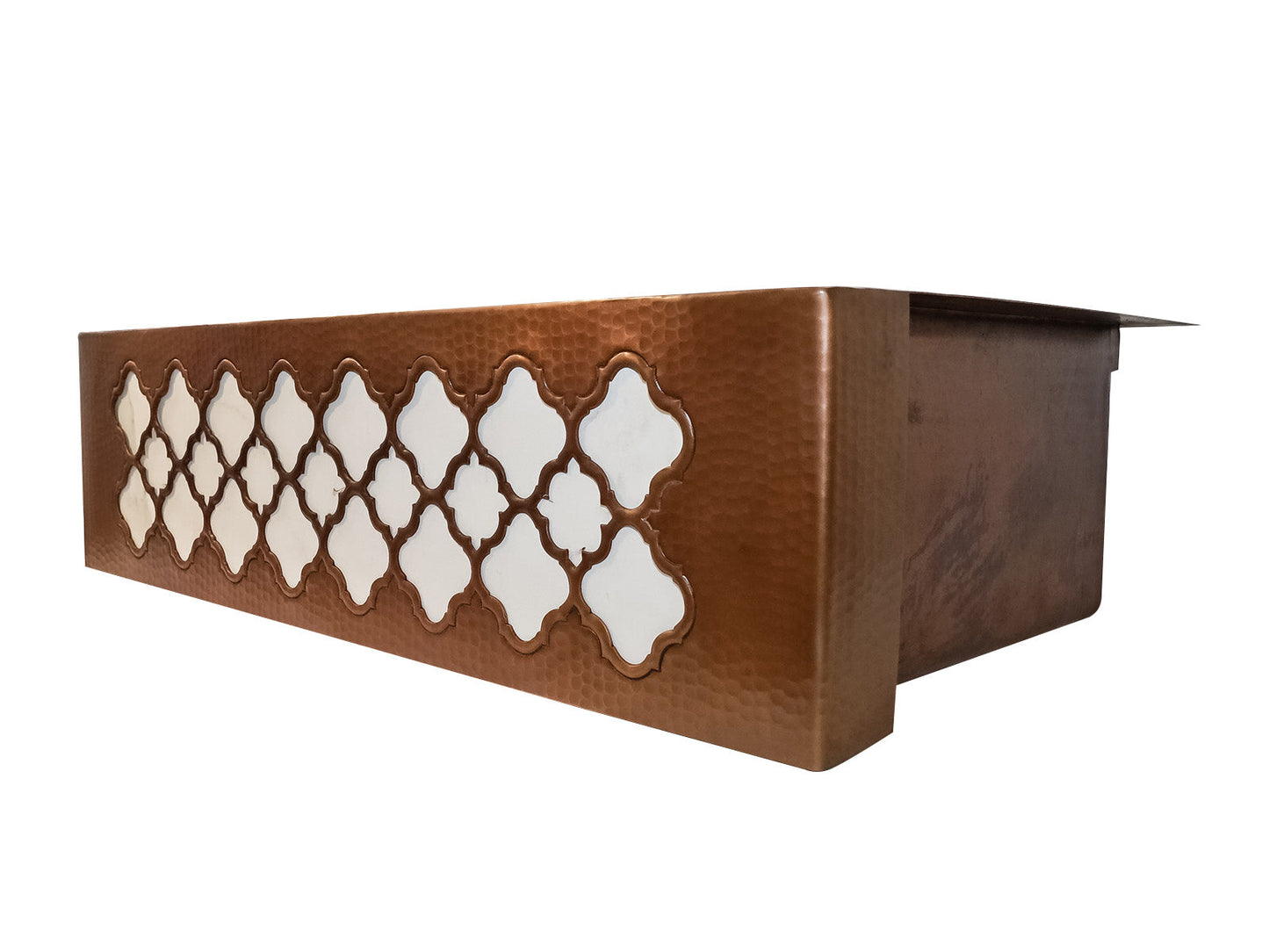 Premium Tarja de Cocina Farmhouse en Cobre Diseño Moroccan