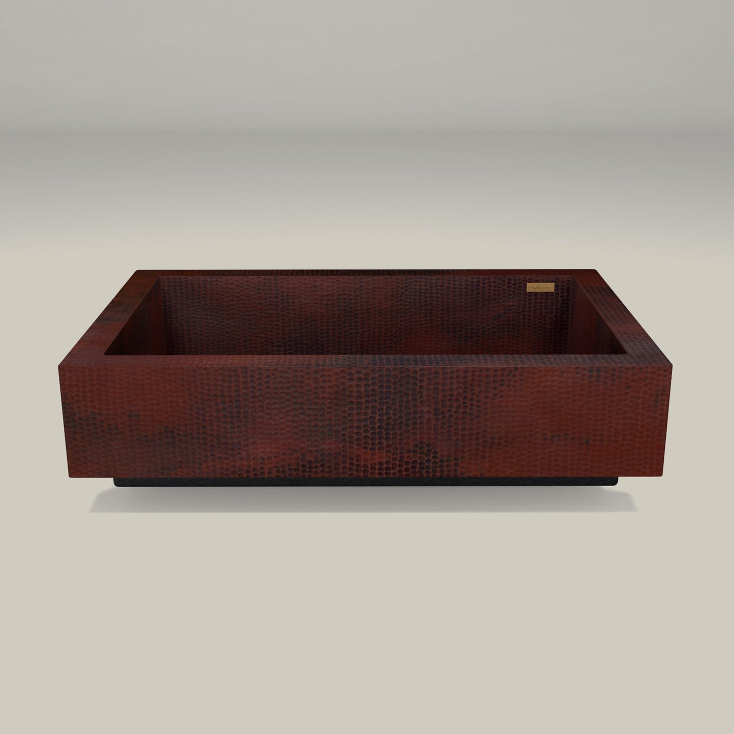 Premium Tarja De Cocina Farmhouse En Cobre Con Faldón Corto