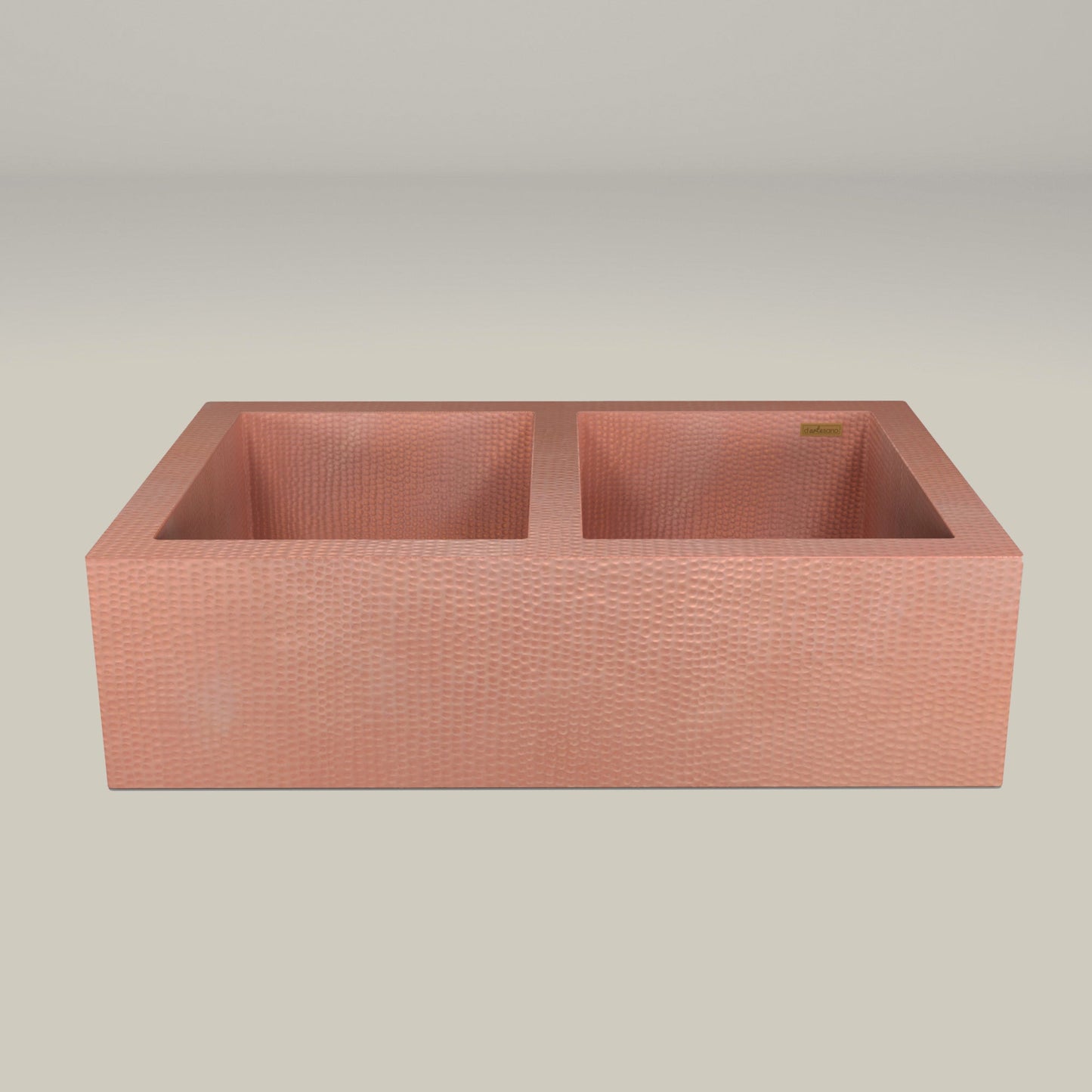 Premium Tarja De Cocina Farmhouse 50/50 En Cobre