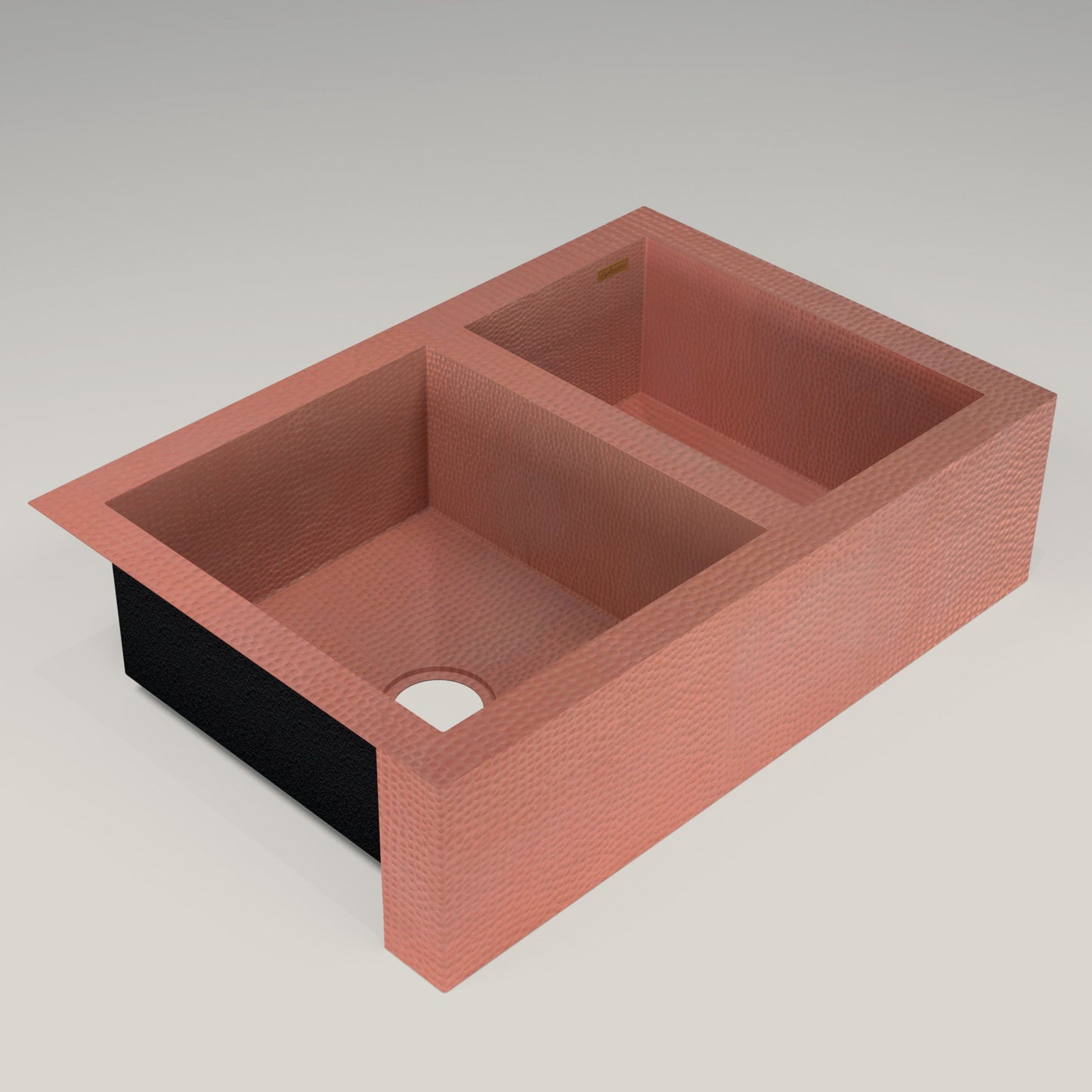 Premium Tarja De Cocina Farmhouse 60/40 En Cobre