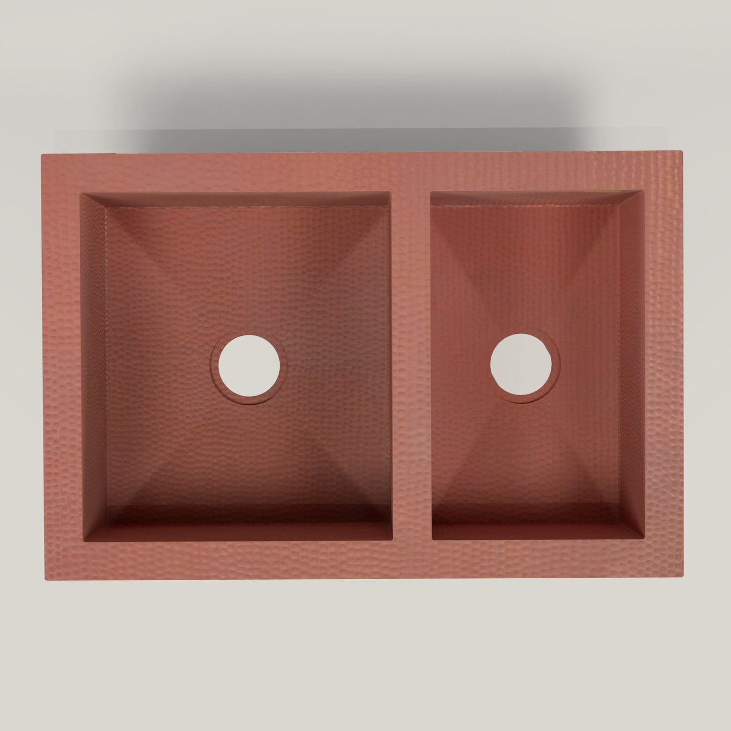 Premium Tarja De Cocina Farmhouse 60/40 En Cobre