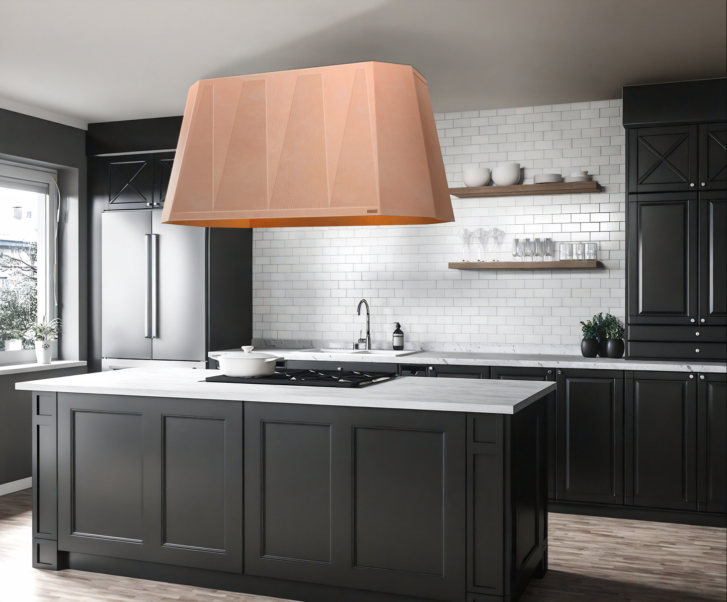 Premium Campana De Cocina Para Isla En Cobre Diseño Aztek