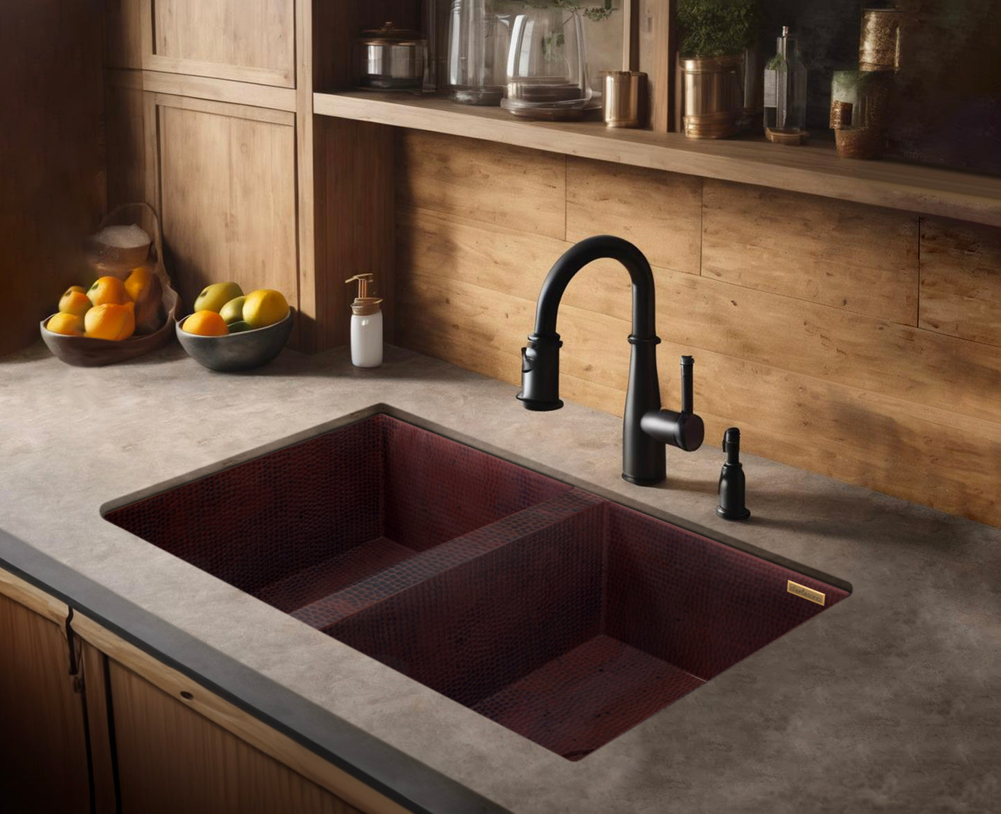Premium Tarja De Cocina 50/50 En Cobre