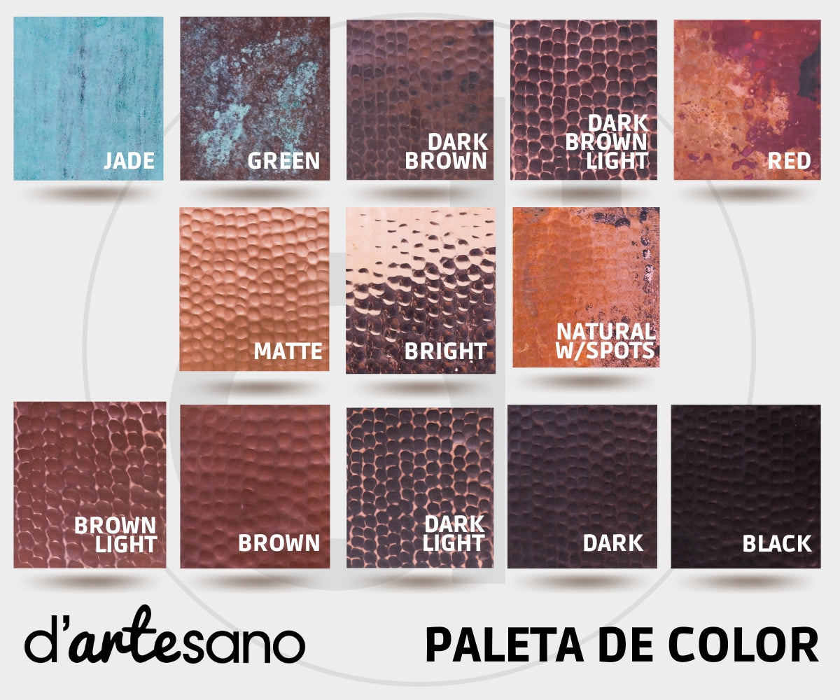 Premium Lavabo Vessel en Cobre Estilo Canoa