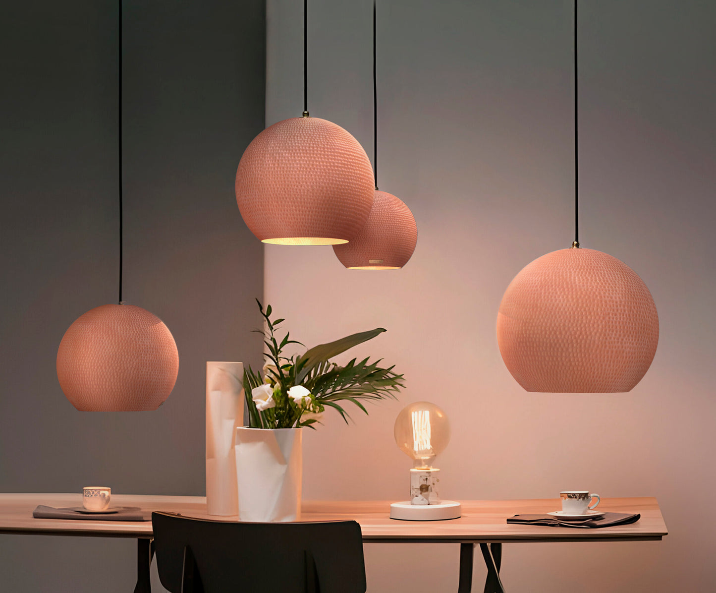 Premium Lámpara En Cobre Diseño Orbe