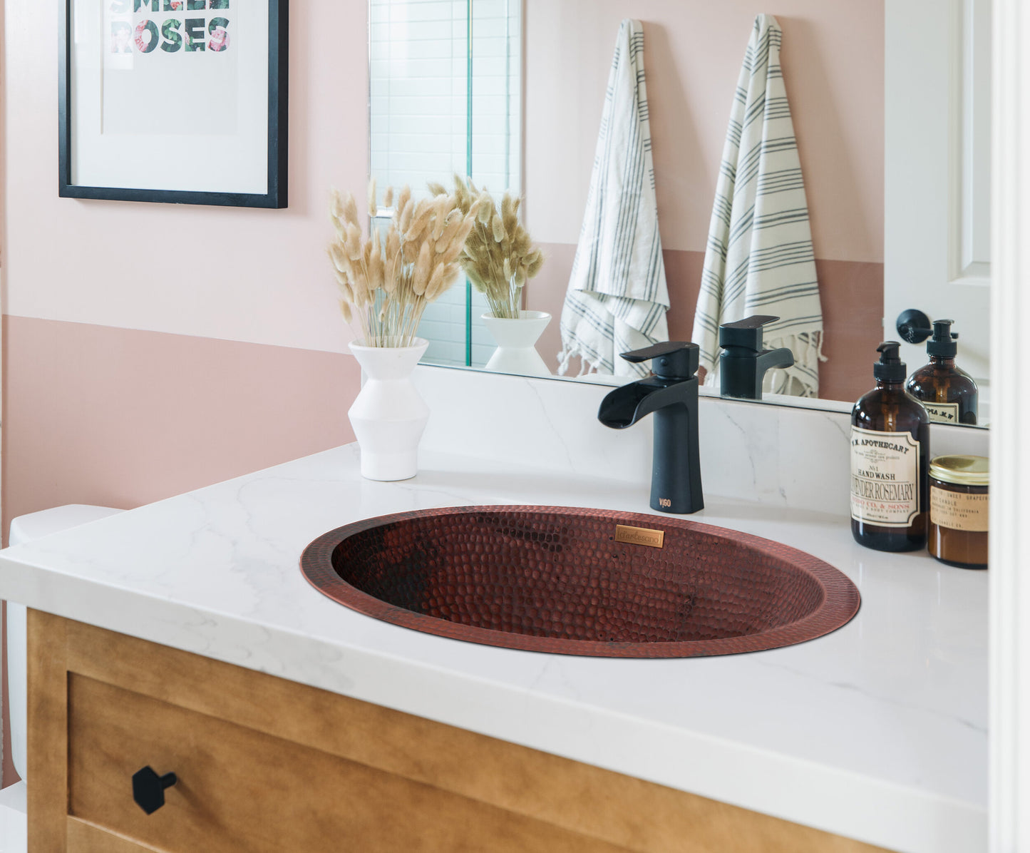 Premium Lavabo Ovalado en Cobre