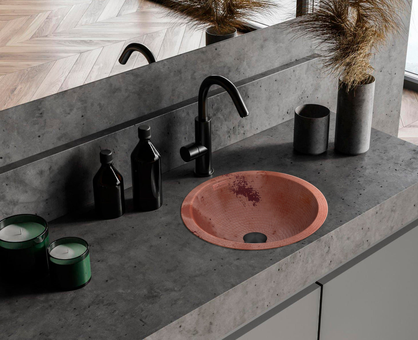 Premium Lavabo Redondo en Cobre