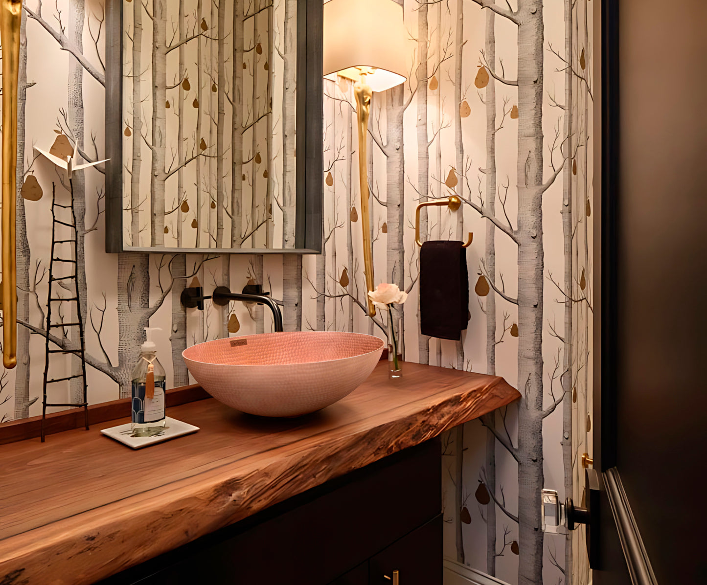 Premium Lavabo Vessel Ovalado Con Bordo Redondeado En Cobre