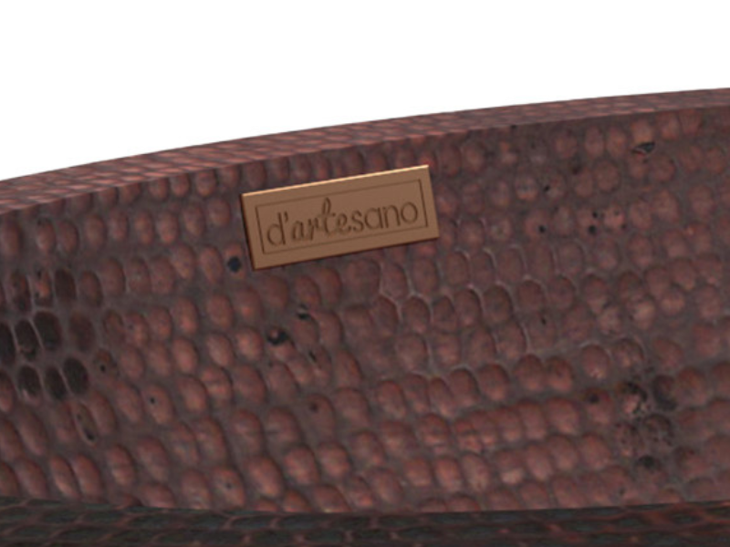 Premium Lavabo Vessel en Cobre Diseño Canoa