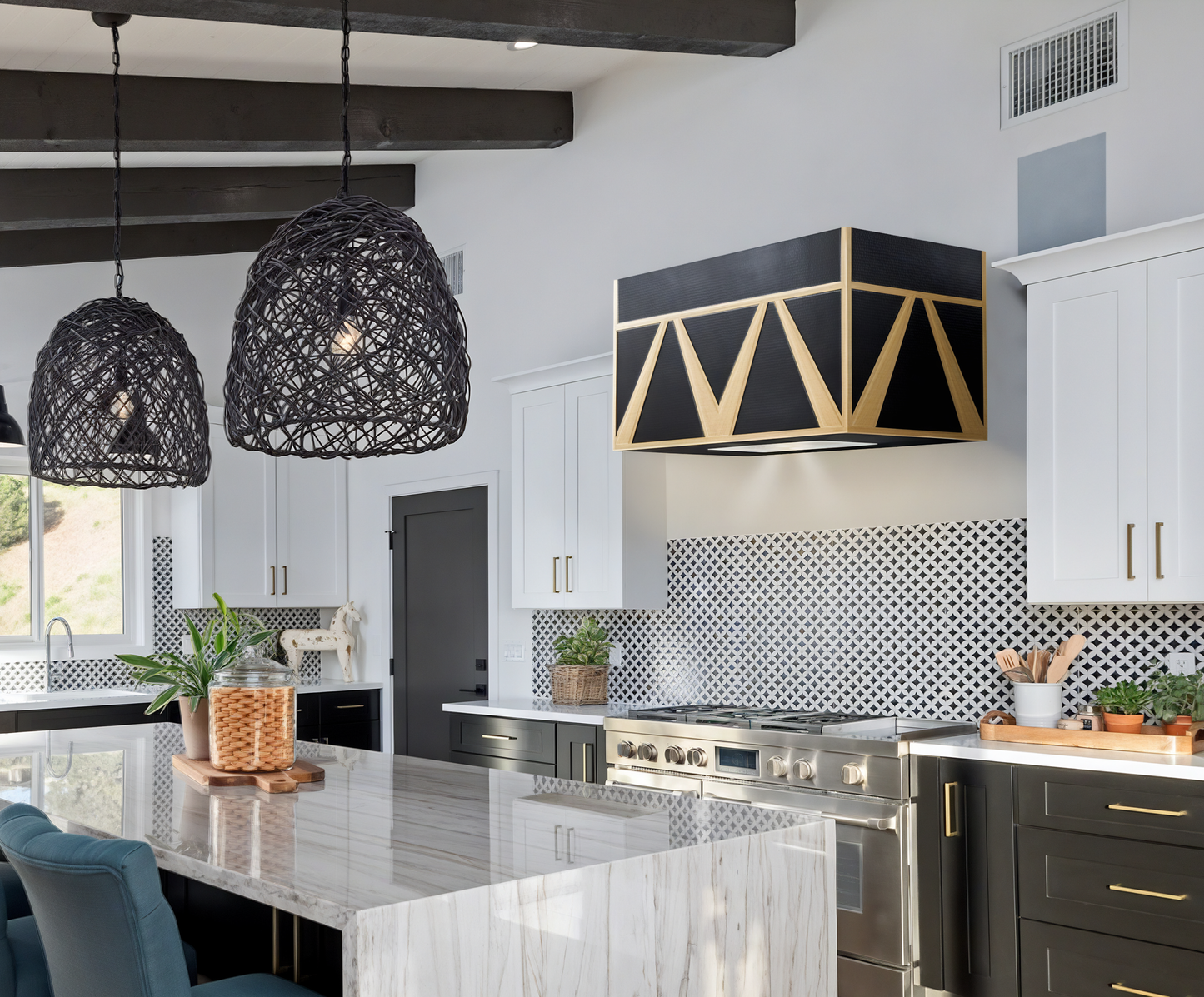 Premium Campana De Cocina Para Muro En Laton-Cobre Diseño Mexiq