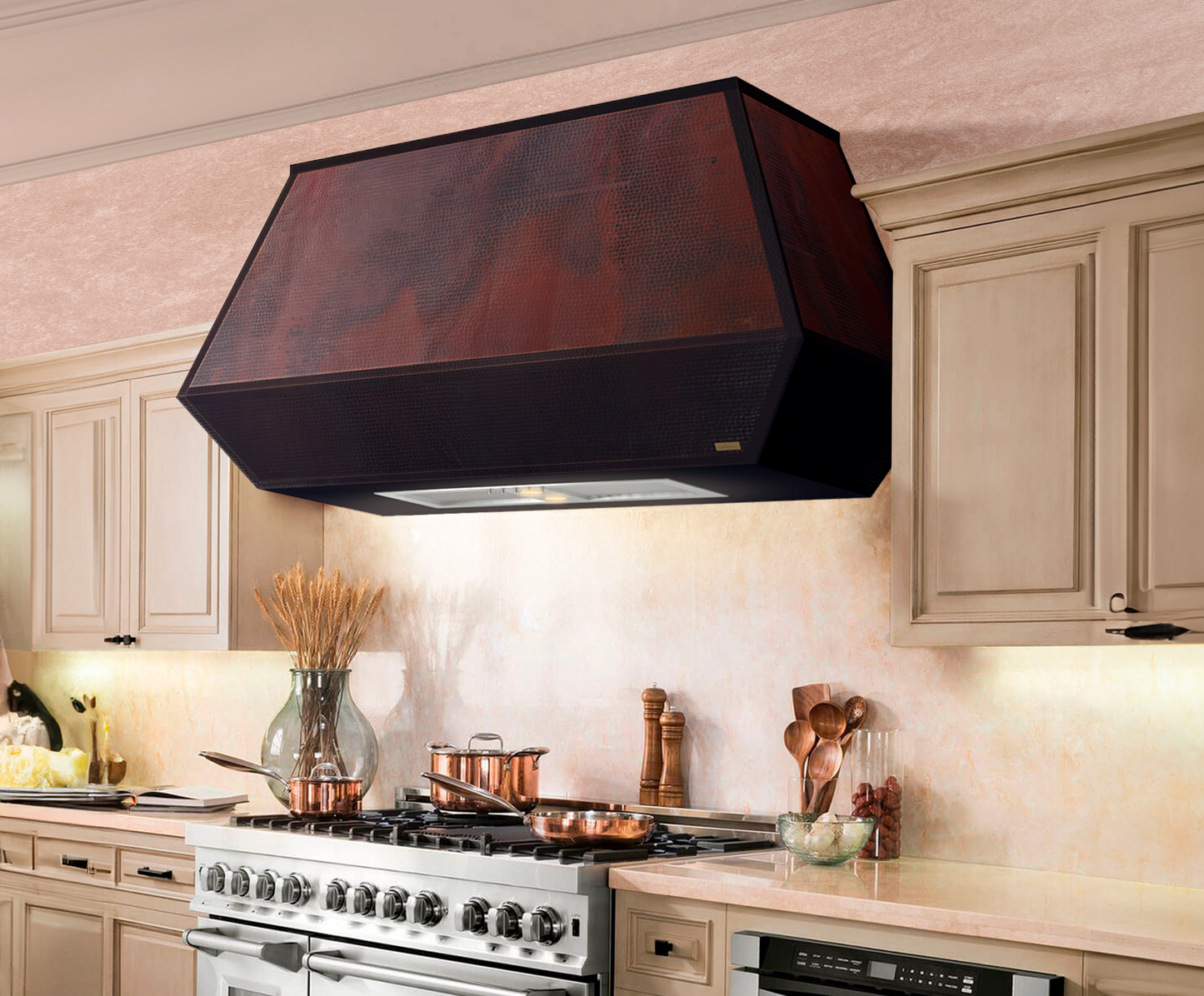 Premium Campana De Cocina Para Muro En Cobre Diseño Altiplano