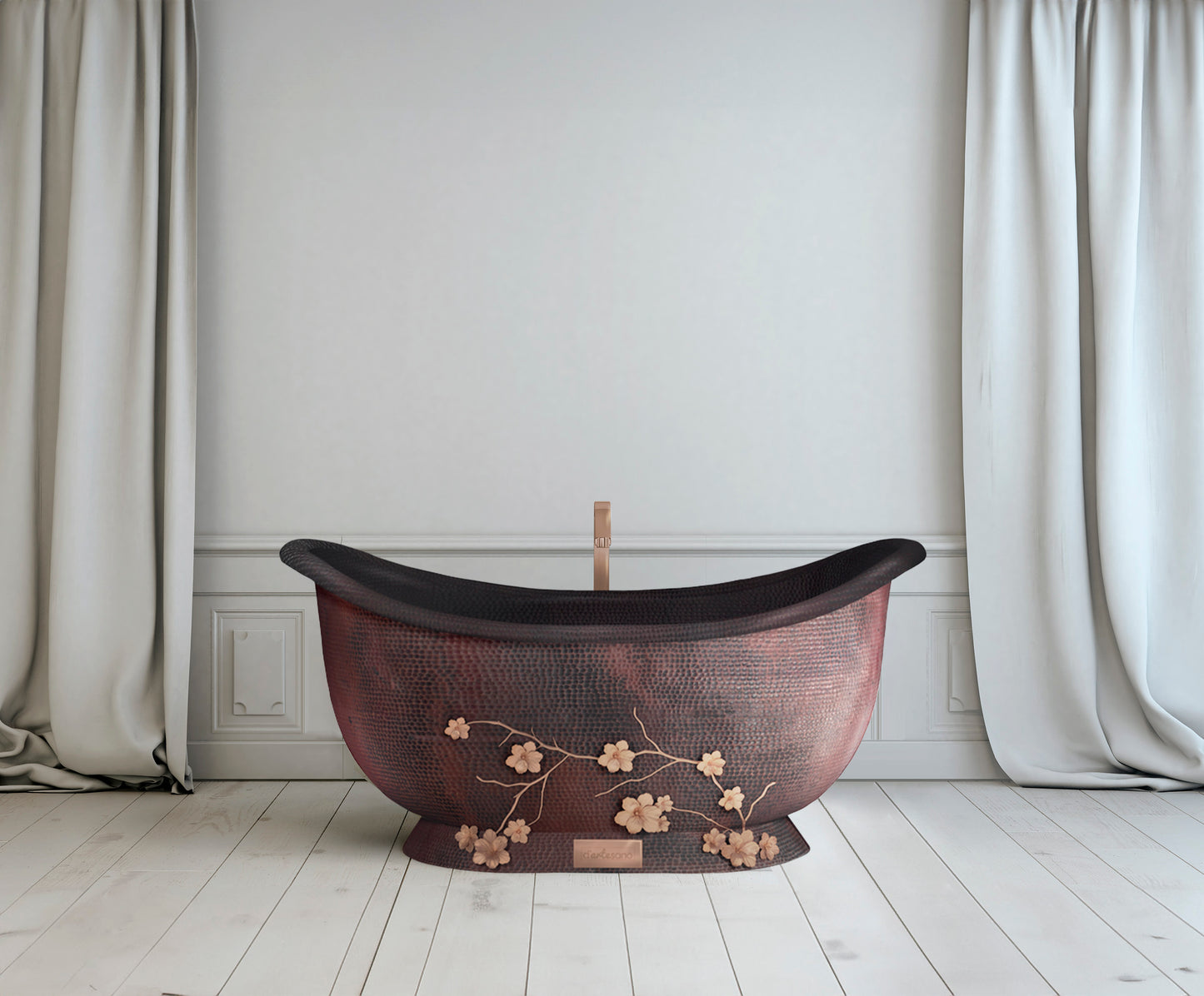 Premium Tina De Baño En Cobre Diseño Nichupté
