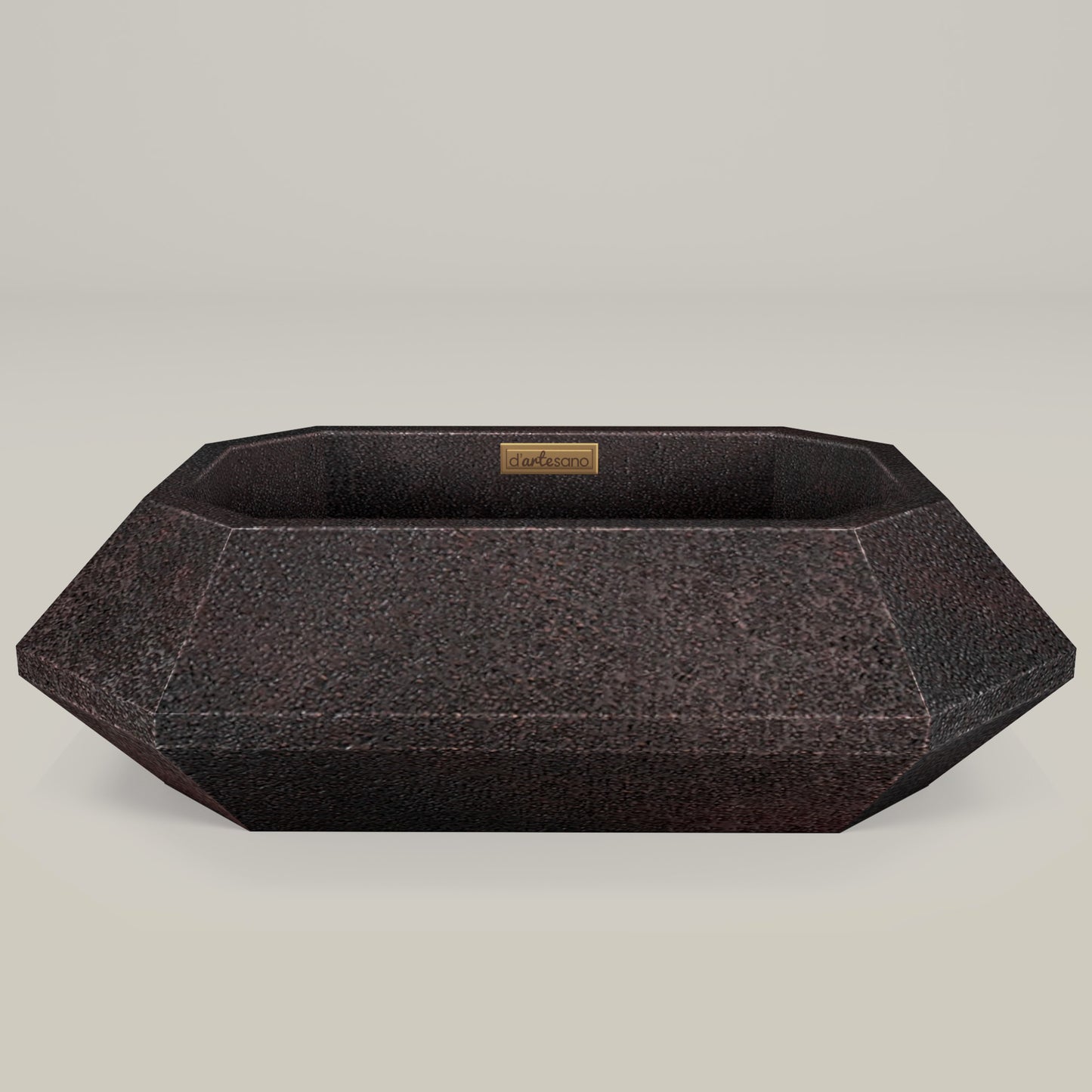 Premium Lavabo Volcano Vessel En Cobre Diseño Esmeralda