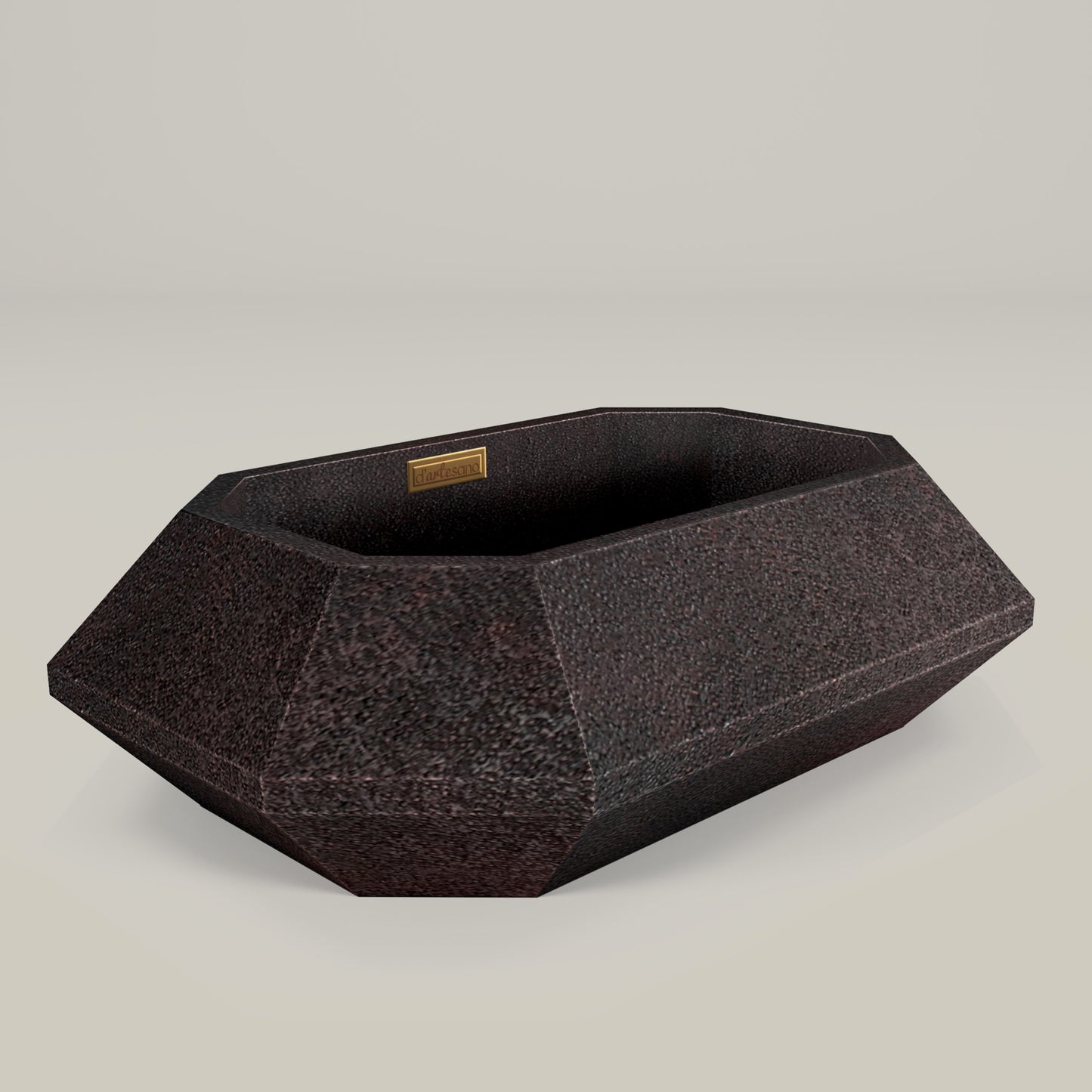 Premium Lavabo Volcano Vessel En Cobre Diseño Esmeralda