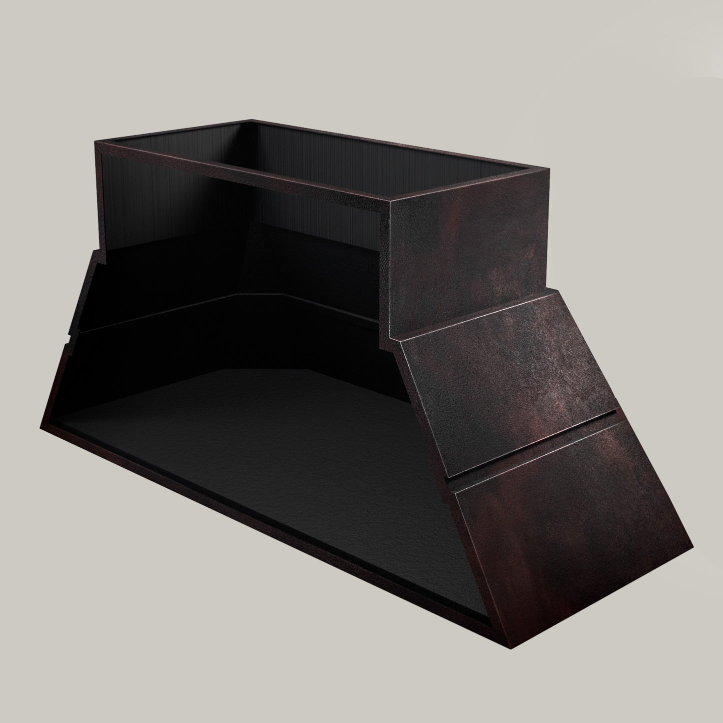 Premium Campana De Cocina Volcano Para Muro En Cobre Diseño Teotihuacan