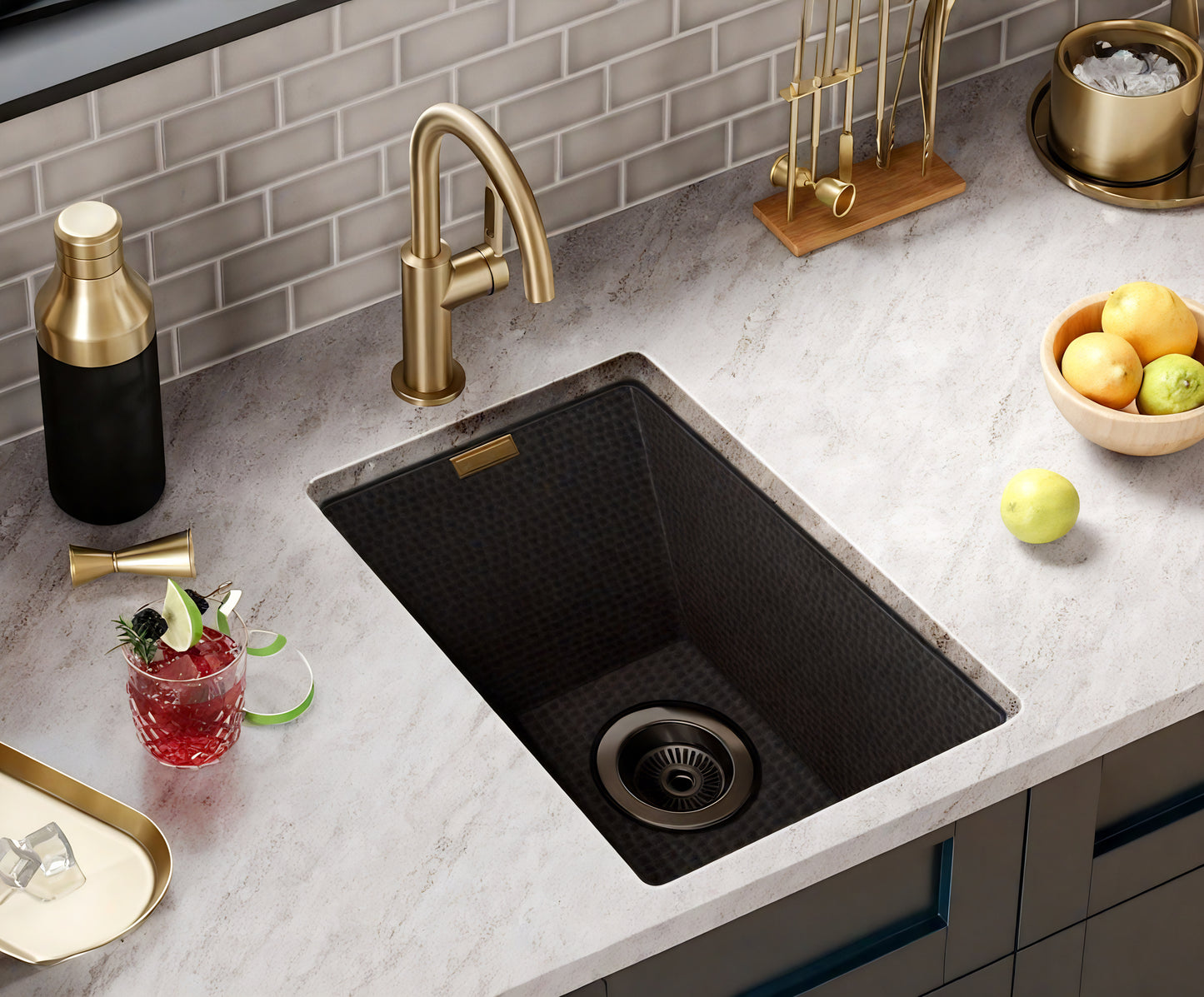 Premium Tarja Rectangular para Barra en Cobre