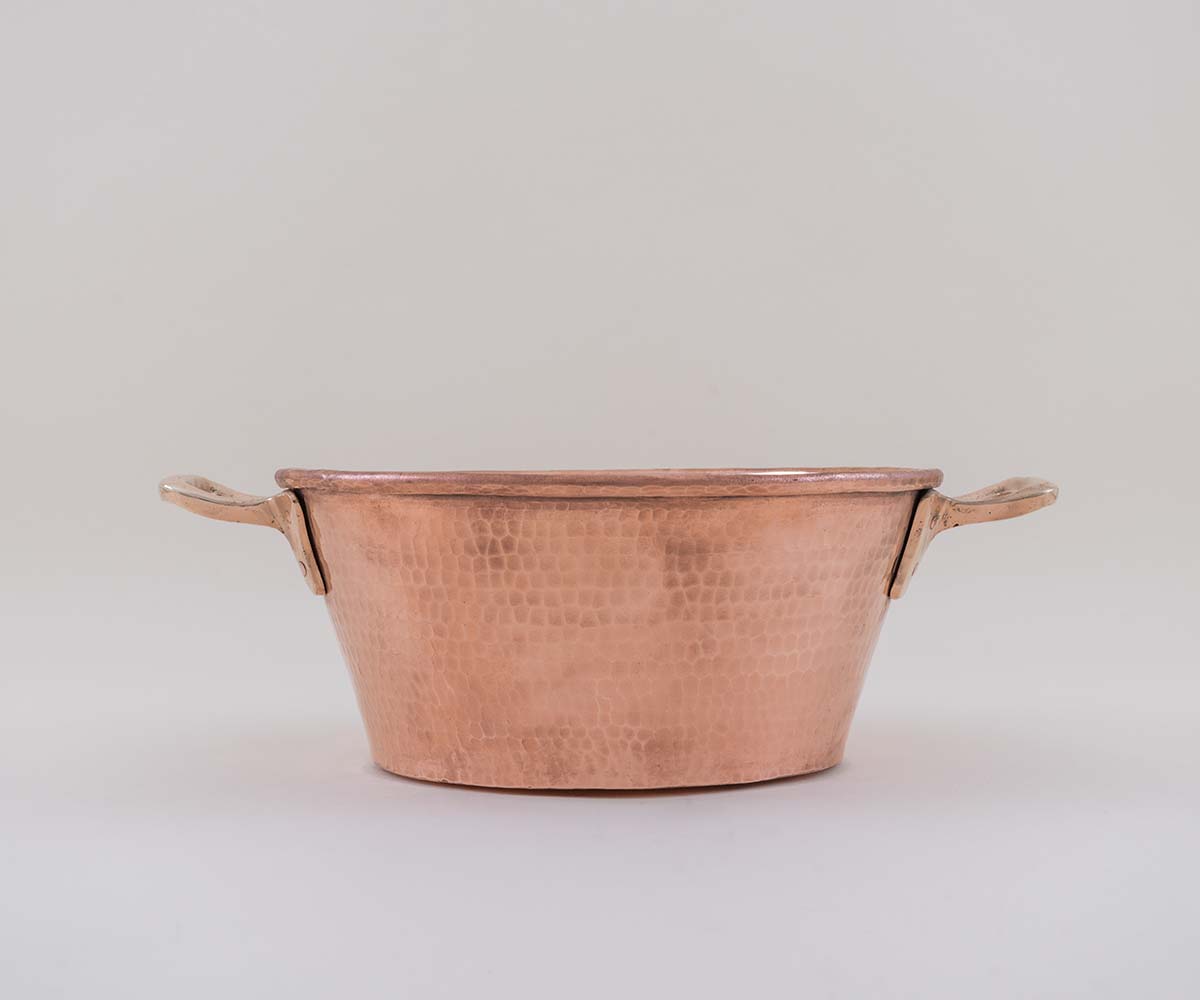 Cazo en Cobre con Asas de Bronce