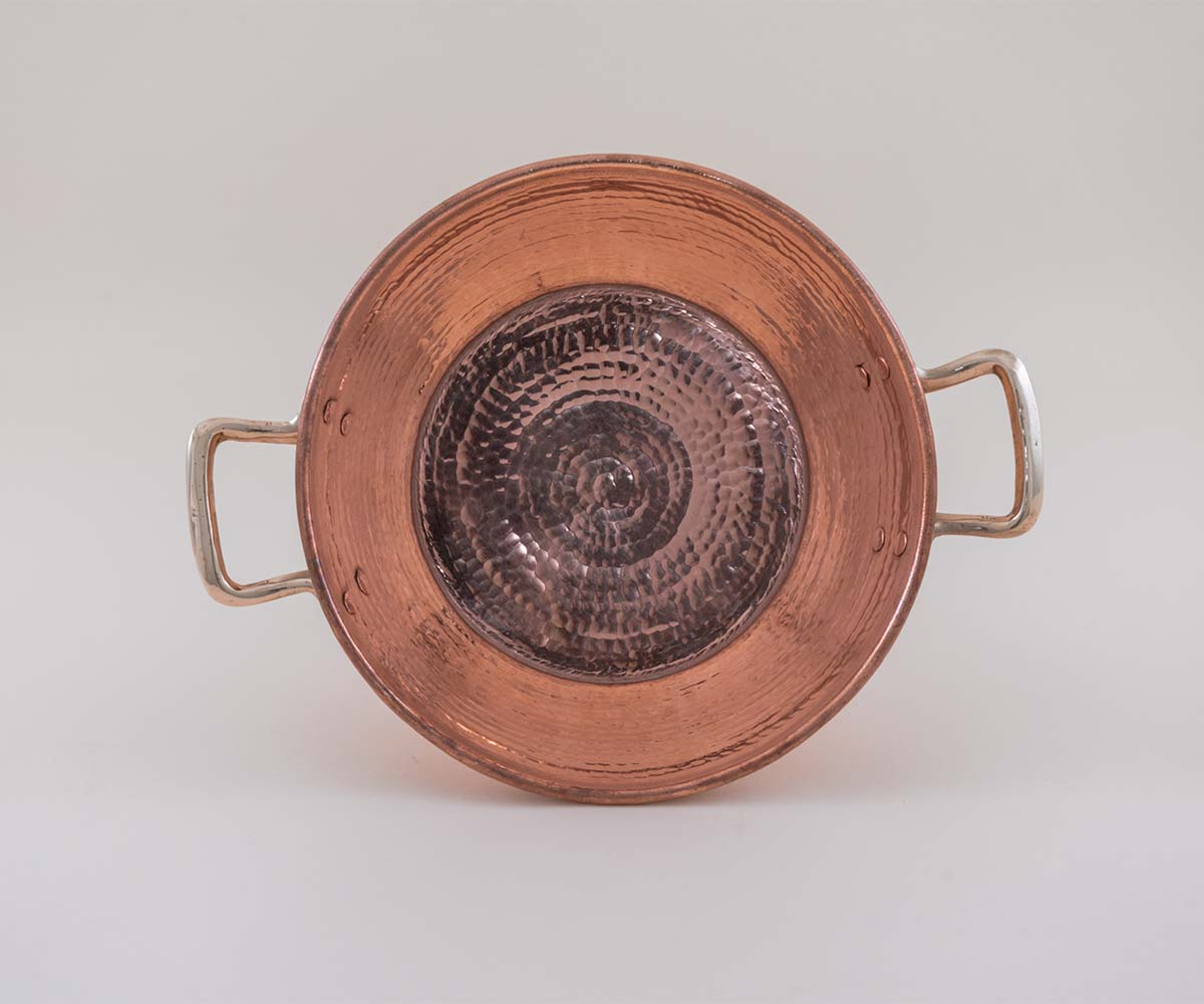 Cazo en Cobre con Asas de Bronce