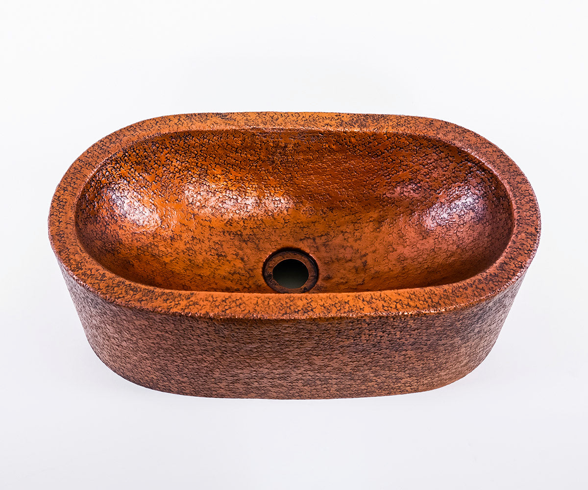 Premium Lavabo Volcano Vessel en Cobre Diseño Cápsula
