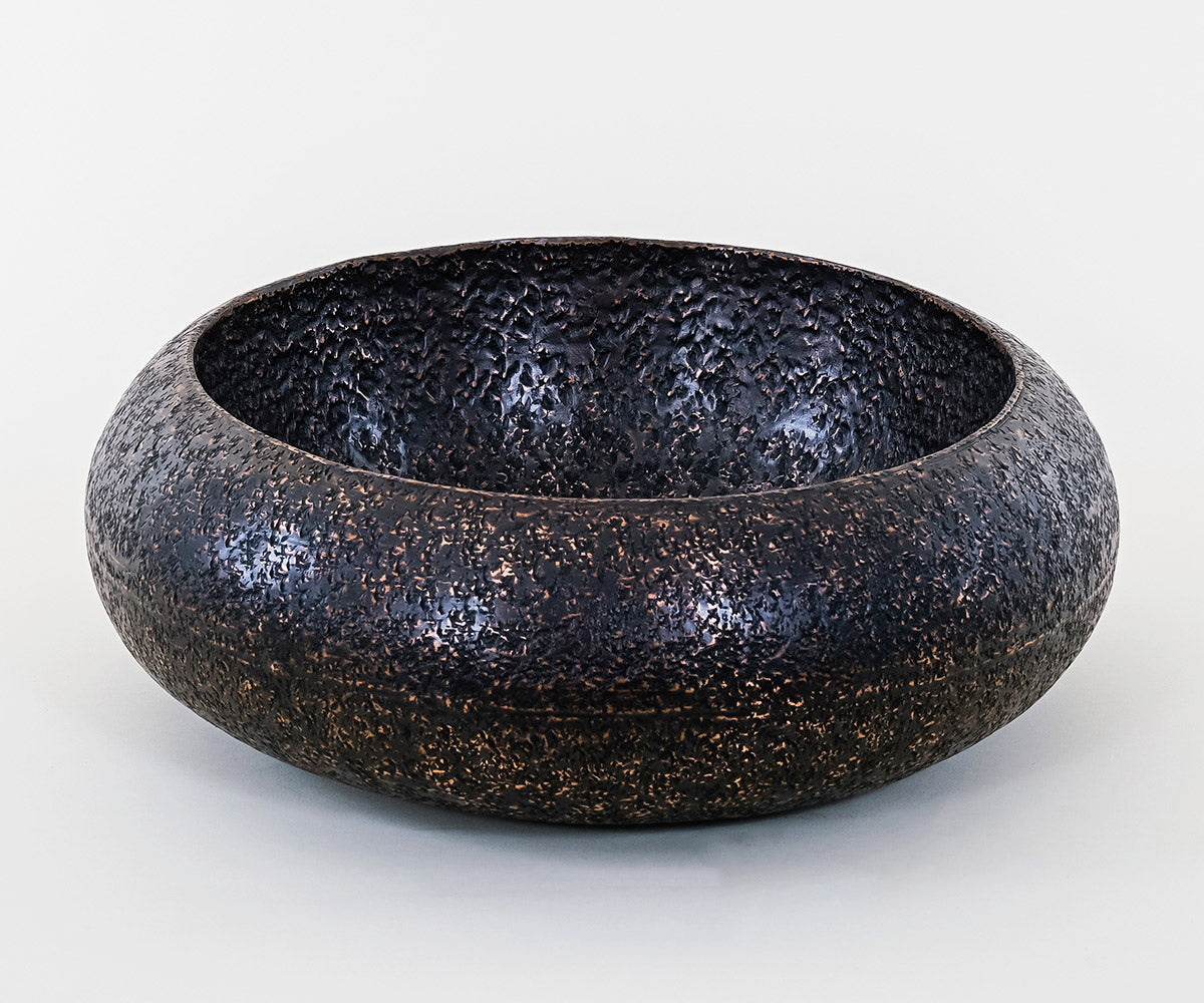 Premium Lavabo Volcano Vessel Redondo en Cobre Diseño Melodía