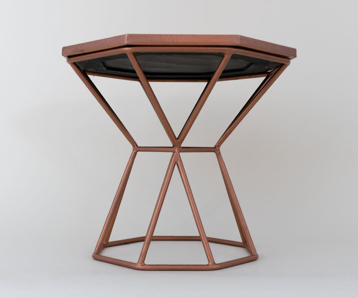 Mesa de Centro Octagonal en Cobre