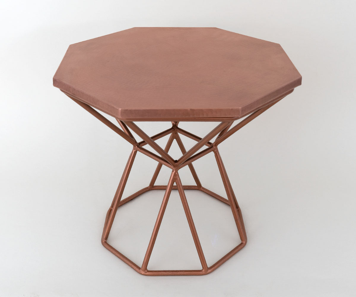 Mesa de Centro Octagonal en Cobre