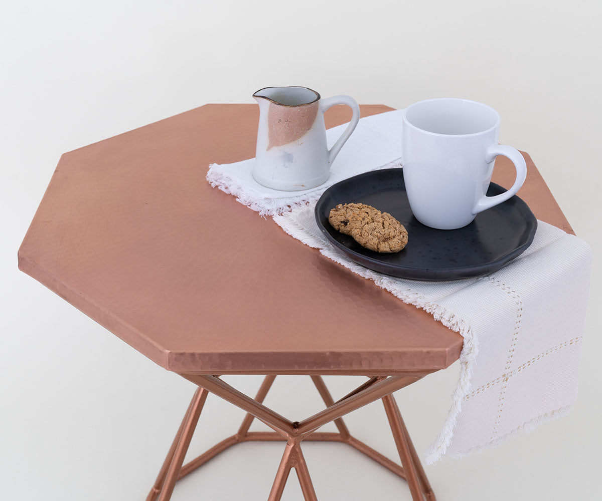 Mesa de Centro Octagonal en Cobre