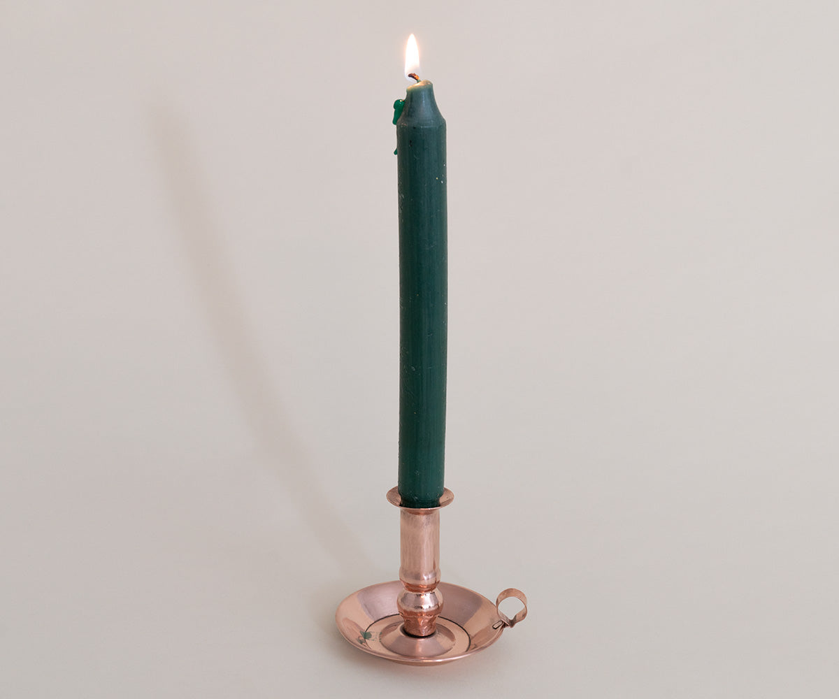 Premium Portavela en Cobre Diseño Antique (Set)