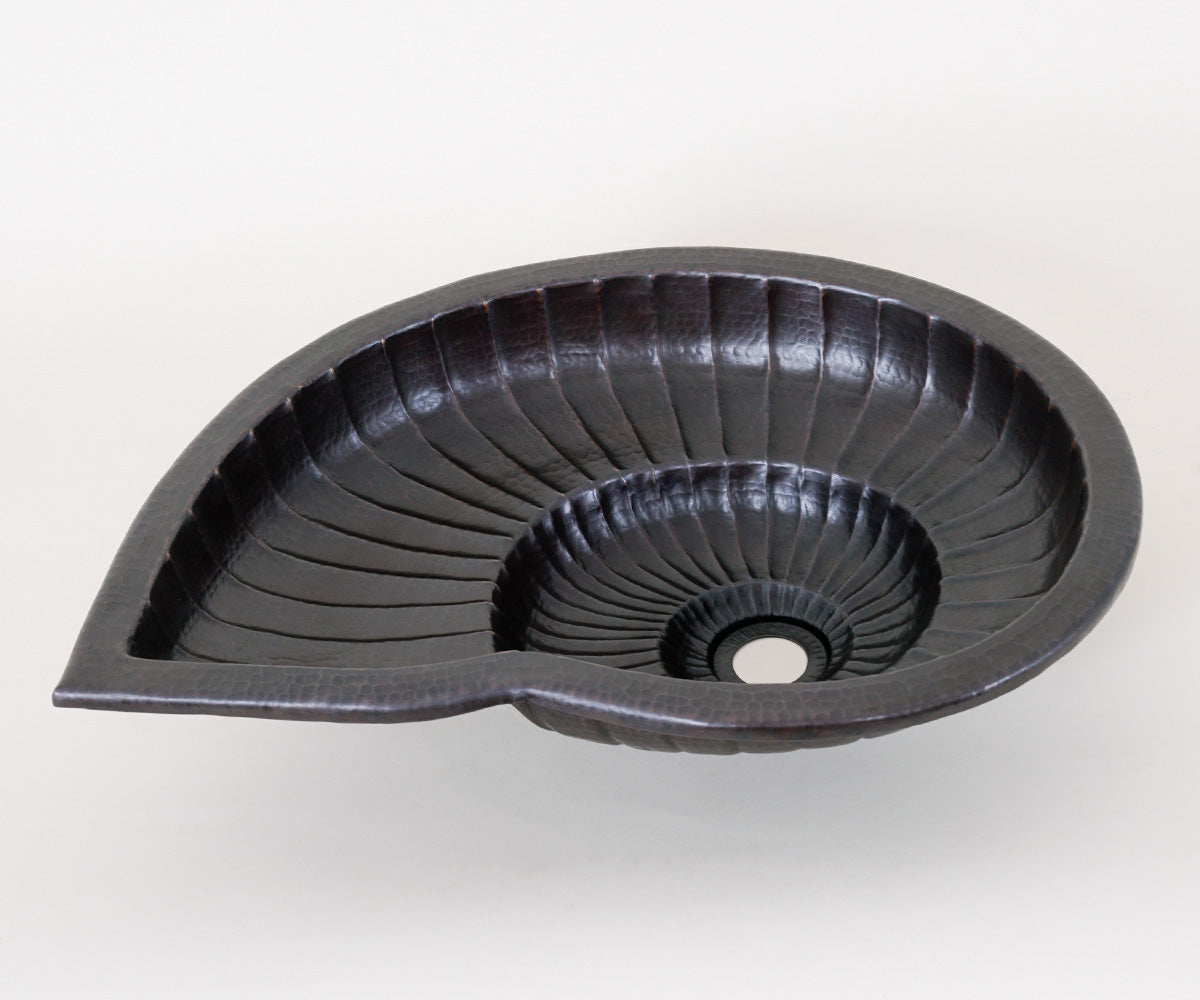 Premium Lavabo Especial en Cobre Diseño Nautilus