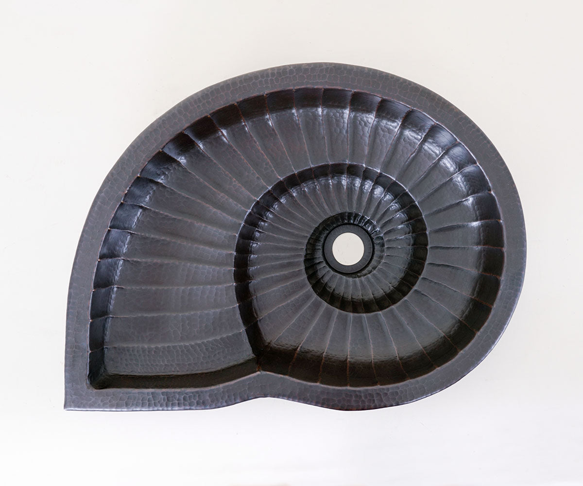 Premium Lavabo Especial en Cobre Diseño Nautilus