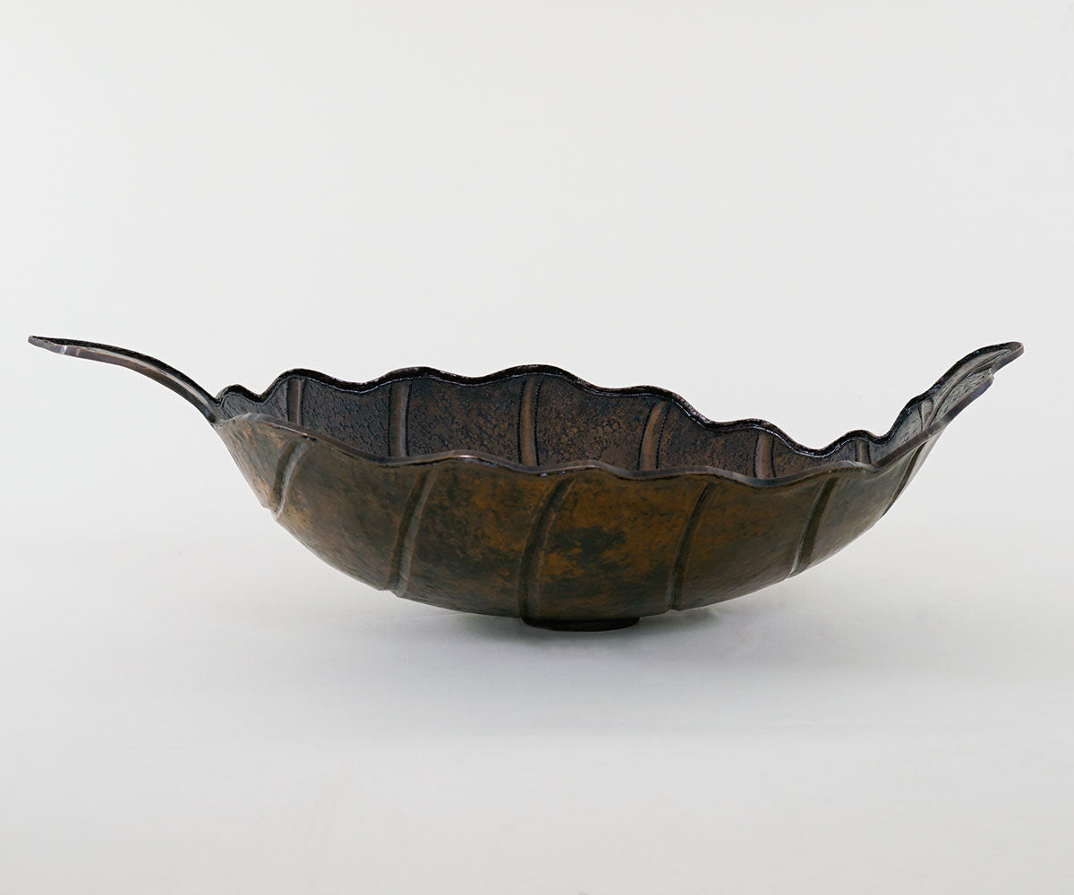 Premium Lavabo Vessel en Cobre Diseño Hoja de Roble