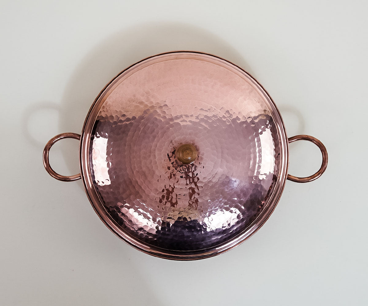 Paila con Tapa en Cobre