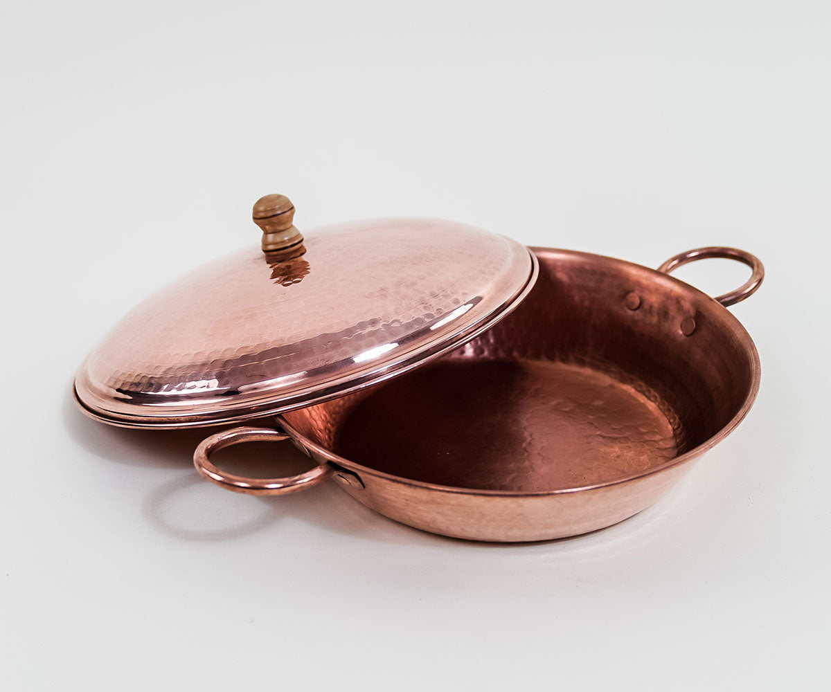 Paila con Tapa en Cobre