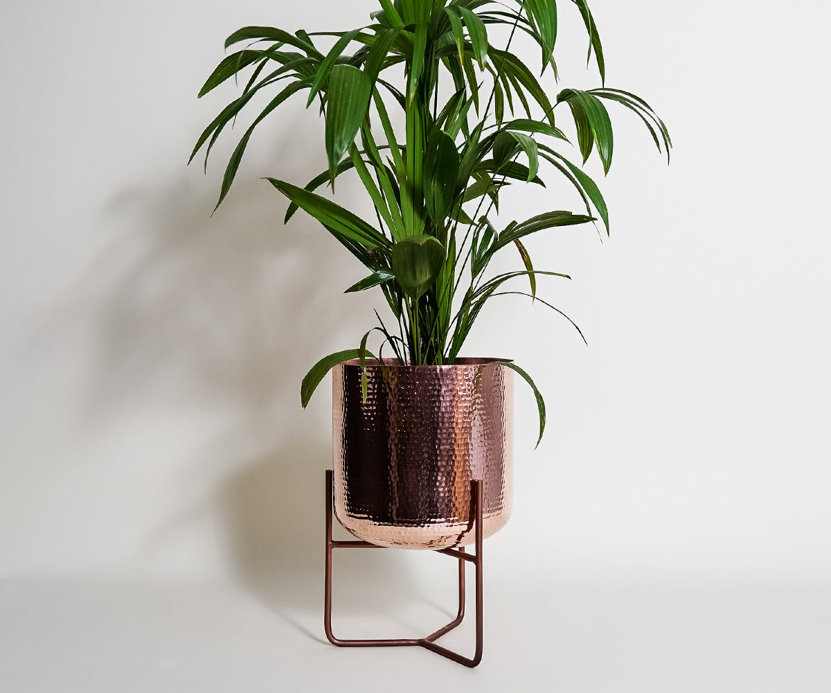 Premium Macetero en Cobre Diseño Mid Century