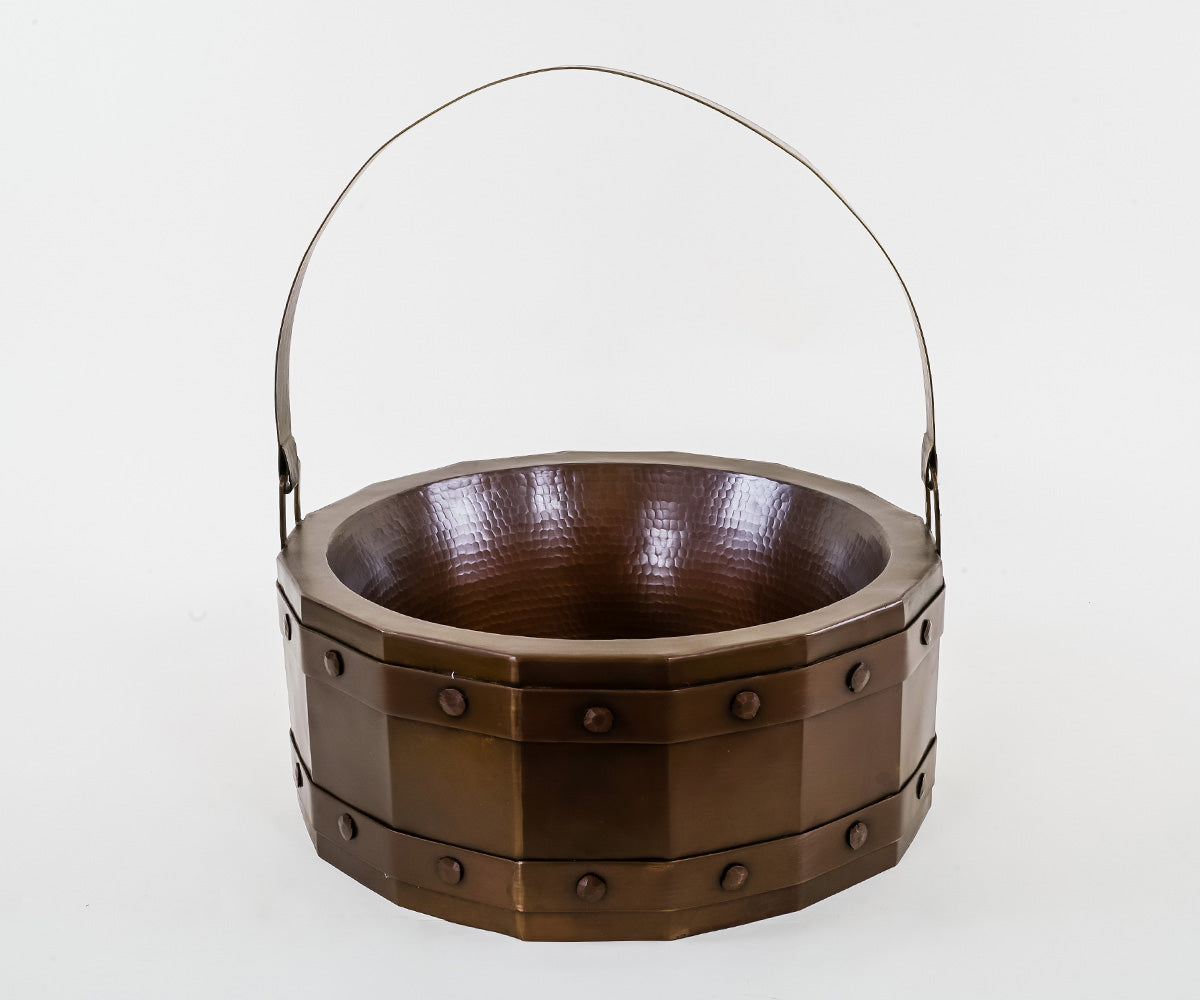 Premium Lavabo Vessel en Cobre con Diseño Balde
