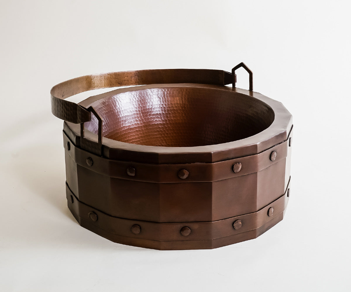 Premium Lavabo Vessel en Cobre con Diseño Balde