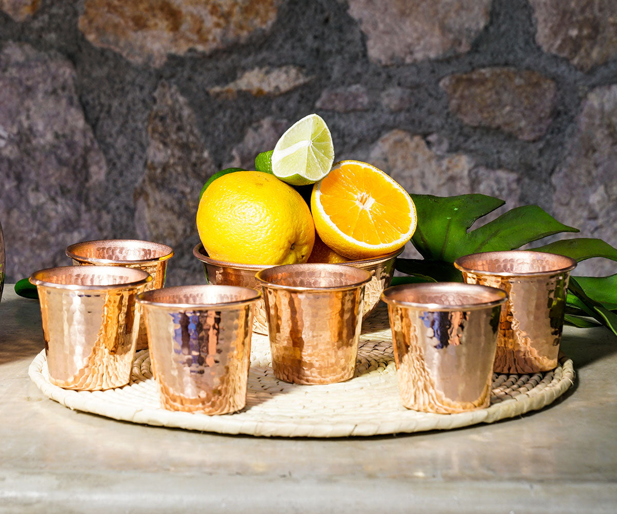 Juego de Shots Mezcaleros en Cobre