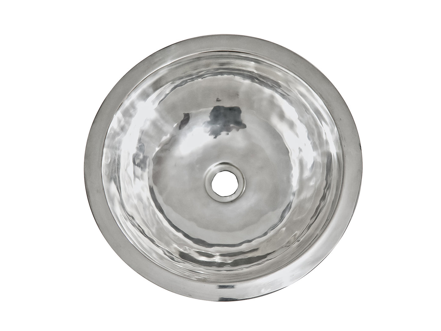 Premium Lavabo Redondo en Alpaca Liso Alto Brillo