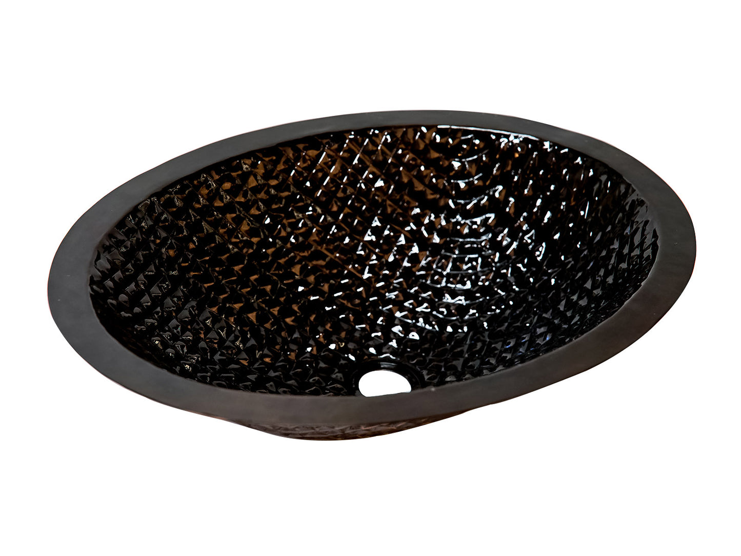 Premium Lavabo Ovalado en Cobre Diseño Cuadros
