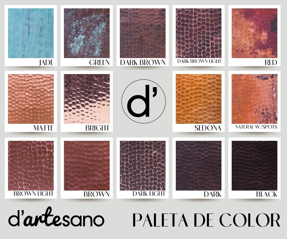 Premium Lavabo Vessel Rectangular en Cobre Diseño Tatra