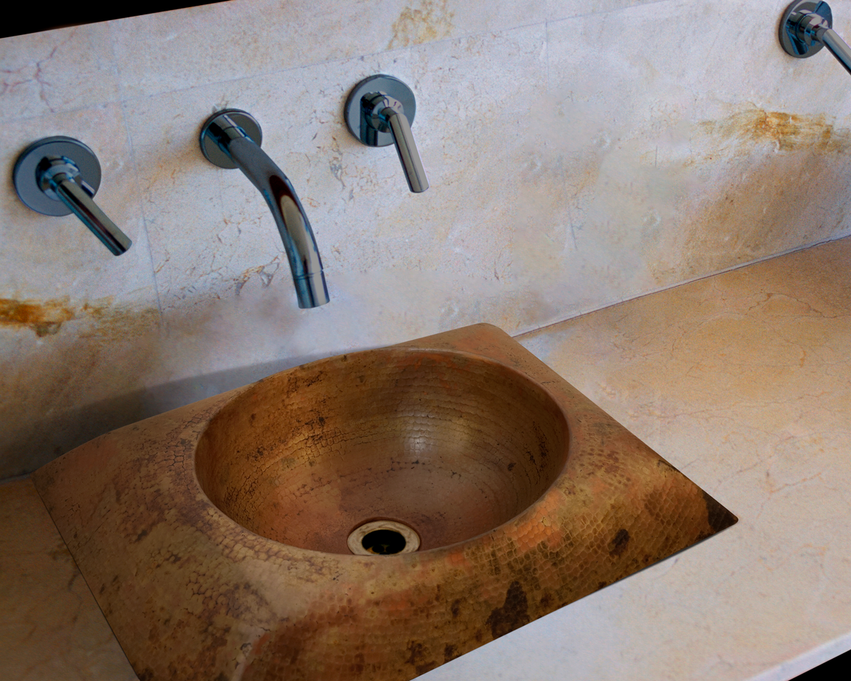 Premium Lavabo Especial en Cobre Diseño Cushion
