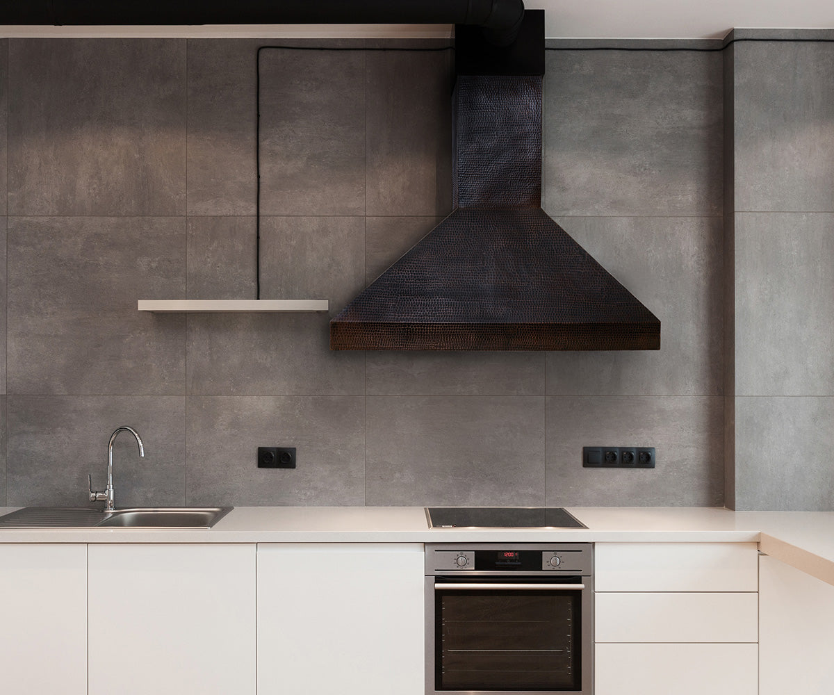 Campana de Cocina para Muro en Cobre Diseño Contemporáneo